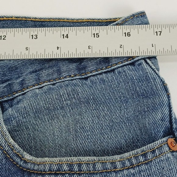 LEVI'S 505 CLASSIC FIT STRAIGHT LEG BLUE JEANS 34X30 (ACT 33X29) - Picture 8 of 15